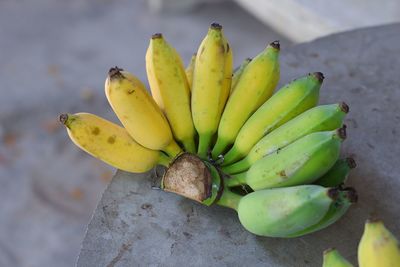 High angle view of bananas