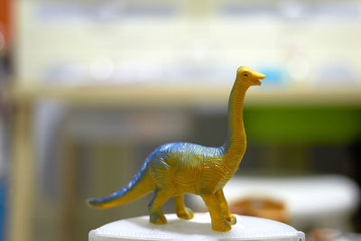 Close-up of a toy dinosaur 