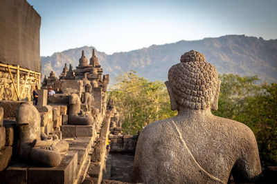 Panoramic view of temple against sky