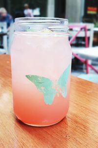 Close-up of drink on table
