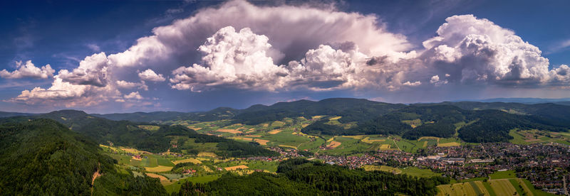 Panoramic view of landscape against sky
