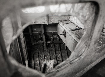 Close-up of old metal structure