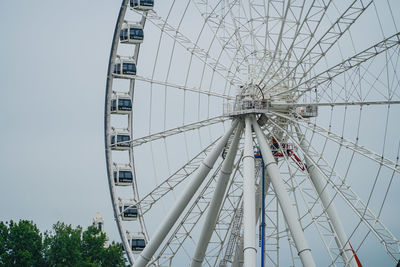 Low angle view of ferris wheel against sky