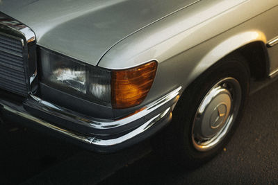 High angle view of car on street