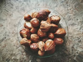 High angle view of fruits on table