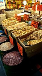 Close-up of food for sale at market stall