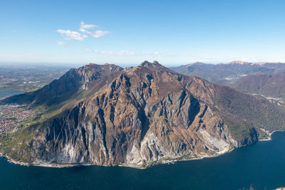 Panoramic view of mount moregallo and como lake.