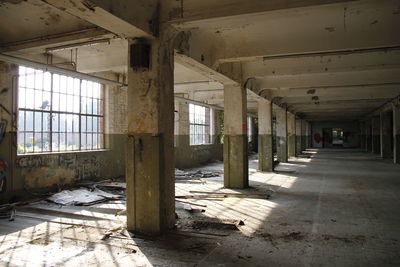 Interior of abandoned building