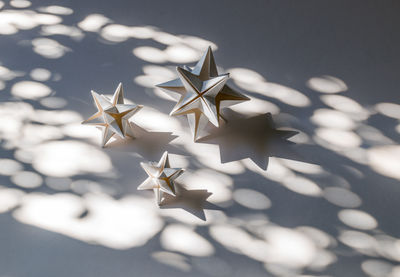 White origami star