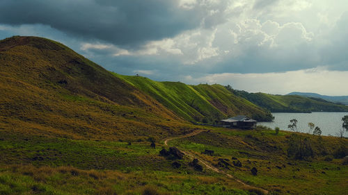 Scenic view of landscape against sky