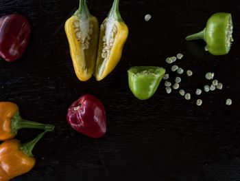 High angle view of fruits