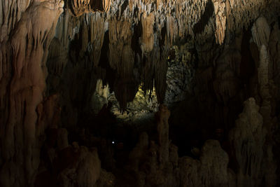 Low angle view of rock formation