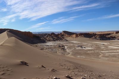 Scenic view of desert against sky