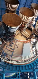 High angle view of ceiling of building