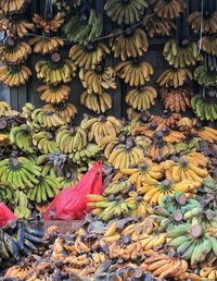 Full frame shot of bananas in market