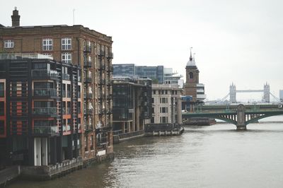 View of canal along buildings