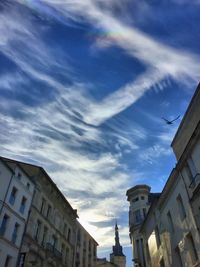 Low angle view of buildings against sky