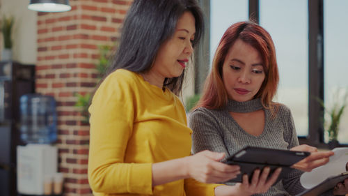 Business colleagues working at office