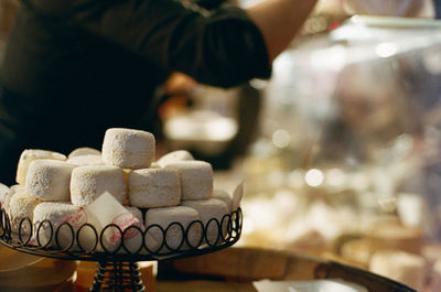 Close-up of dessert on table