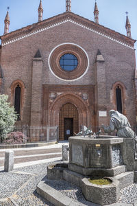 Exterior of historic building against sky