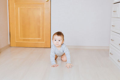 Portrait of cute girl at home