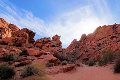 View of rock formations