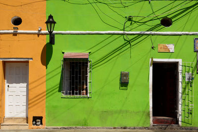 Local architecture in getsemani neighborhood. cartagena de indias. bolivar department. colombia