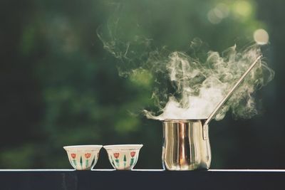 Close-up of food on table