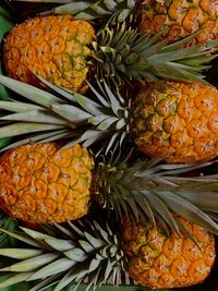 High angle view of fruits for sale in market