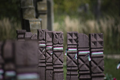Close-up of metallic structure