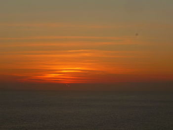 Scenic view of dramatic sky during sunset