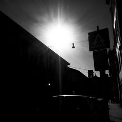 Silhouette of building against sky