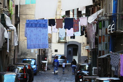 Clothes drying on clothesline