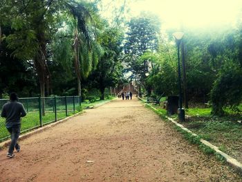 People walking on footpath