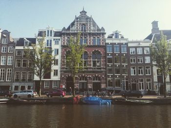 View of canal along buildings