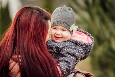 Portrait of mother and daughter