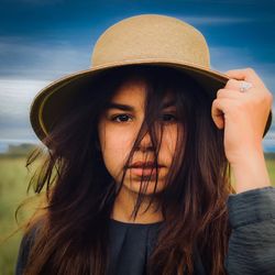 Portrait of beautiful young woman