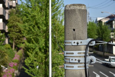 Close-up of machine part