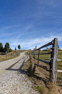 View of landscape against blue sky