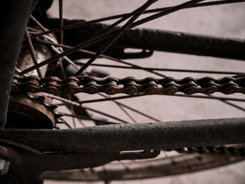 Close-up of rusty chain