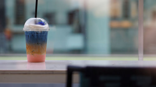 Close-up of drink on table