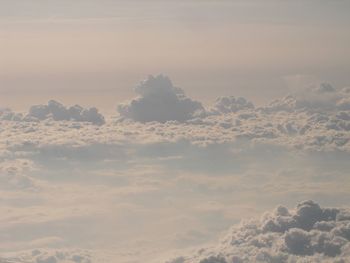 Low angle view of cloudscape against sky during sunset