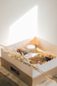 Close-up of food on table