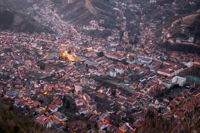 High angle view of townscape