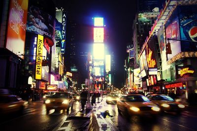 City street at night