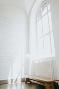 White curtain on table at home
