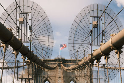 Low angle view of bridge against sky