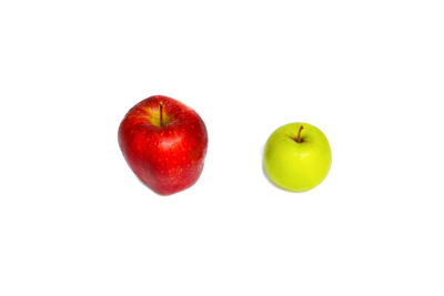 Close-up of apple against white background