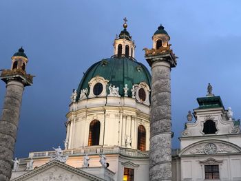 Low angle view of building against sky