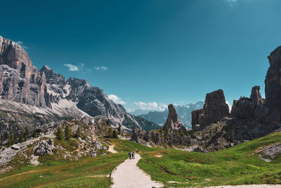Panoramic view of mountains against sky